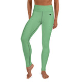 YAKWARY Green Yoga Leggings With Pocket