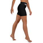 YAKWARY Women Black Yoga Shorts With Pocket