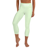 YAKWARY Green Yoga Capri Leggings With Pocket