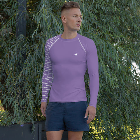 YAKWARY Men Gym Special Purple Rash Guard