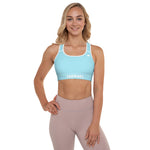 YAKWARY Women Blue Padded Sports Bra