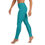 YAKWARY Turquoise Yoga Leggings With Pocket