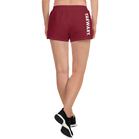 YAKWARY Women Red Athletic Short Shorts