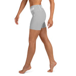 YAKWARY Women Gray Yoga Shorts With Pocket