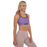 YAKWARY Women Purple Padded Sports Bra