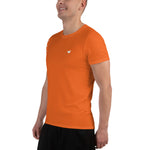 YAKWARY Men Orange Sports T-shirt