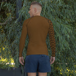 YAKWARY Men Gym Special Brown Rash Guard