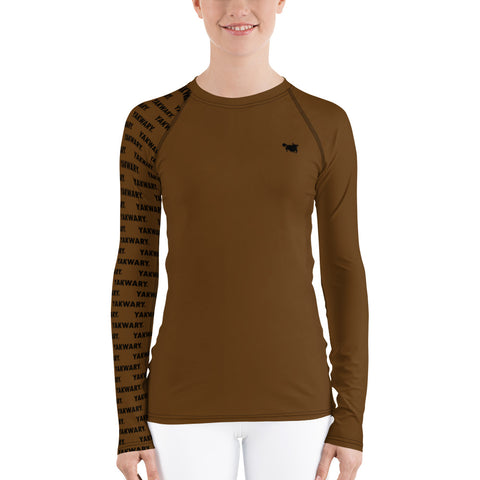 YAKWARY Women Brown Special Rash Guard