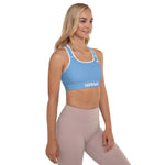 YAKWARY Women Blue Padded Sports Bra