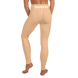 YAKWARY Brown Yoga Leggings With Pocket