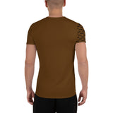 YAKWARY Men Brown Sports T-shirt