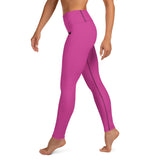 YAKWARY Pink Yoga Leggings With Pocket