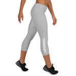 YAKWARY Women Gray Capri Leggings