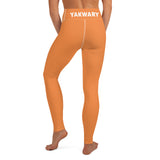 YAKWARY Orange Yoga Leggings With Pocket