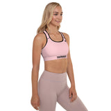 YAKWARY Women Pink Padded Sports Bra