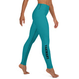 YAKWARY Turquoise Yoga Leggings With Pocket