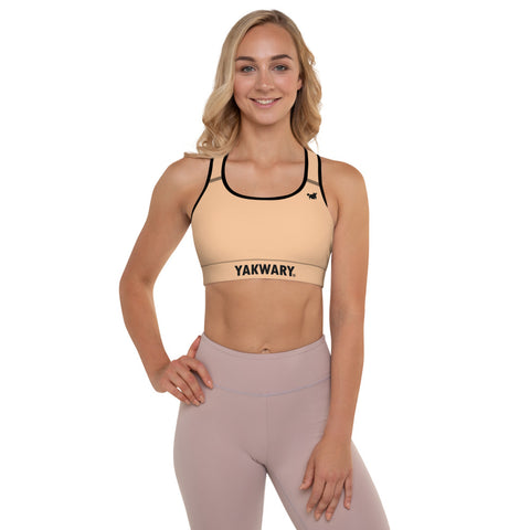 YAKWARY Women Brown Padded Sports Bra