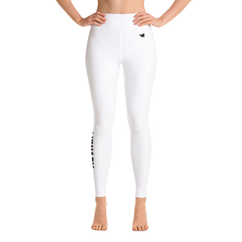 YAKWARY White Yoga Leggings With Pocket