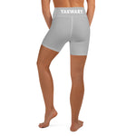 YAKWARY Women Gray Yoga Shorts With Pocket