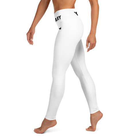 YAKWARY White Yoga Leggings Without Pocket