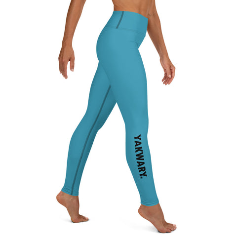 YAKWARY Blue Yoga Leggings With Pocket