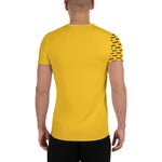 YAKWARY Men Yellow Sports T-shirt