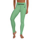 YAKWARY Green Yoga Leggings Without Pocket