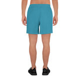 YAKWARY Men Sports Long Blue Shorts