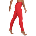 YAKWARY Red Yoga Leggings Without Pocket