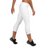 YAKWARY Women White Capri Leggings