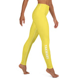 YAKWARY Yellow Yoga Leggings With Pocket