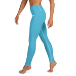 YAKWARY Blue Yoga Leggings With Pocket