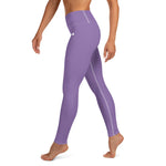 YAKWARY Purple Yoga Leggings With Pocket