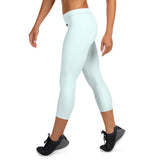 YAKWARY Women Turquoise Capri Leggings