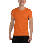 YAKWARY Men Orange Sports T-shirt