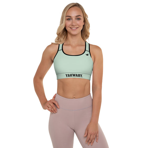 YAKWARY Women Turquoise Padded Sports Bra