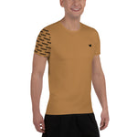 YAKWARY Men Brown Sports T-shirt