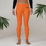 YAKWARY Women Orange Leggings