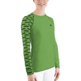 YAKWARY Women Green Special Rash Guard