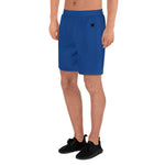 YAKWARY Men Sports Long Blue Shorts