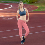 YAKWARY Women Pink Capri Leggings