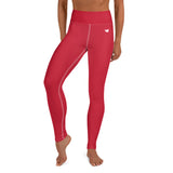 YAKWARY Red Yoga Leggings With Pocket