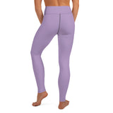 YAKWARY Purple Yoga Leggings With Pocket