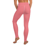 YAKWARY Pink Yoga Leggings With Pocket