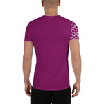 YAKWARY Men Pink Sports T-shirt