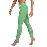 YAKWARY Green Yoga Leggings Without Pocket