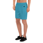 YAKWARY Men Sports Long Blue Shorts