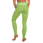 YAKWARY Green Yoga Leggings Without Pocket