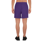 YAKWARY Men Sports Long Purple Shorts