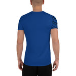 YAKWARY Men Blue Sports T-shirt